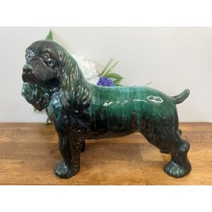Vintage Blue Mountain Pottery Standing Spaniel Dog Canadian Art Pottery Figurine